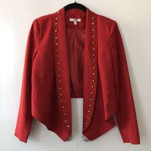 Hi Low Asymmetrical Studded Blazer